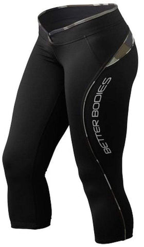 Better Bodies Women's Clothing Large Better Bodies Shaped 3/4 Tights Black/Camoprint (code: 20off)