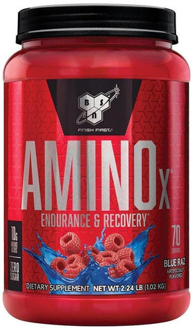BSN BCAA orange strawberry BSN AminoX 70 servings