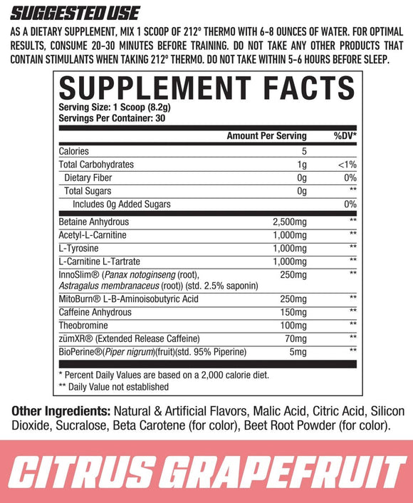 Axe & Sledge 212 Thermo citrus facts