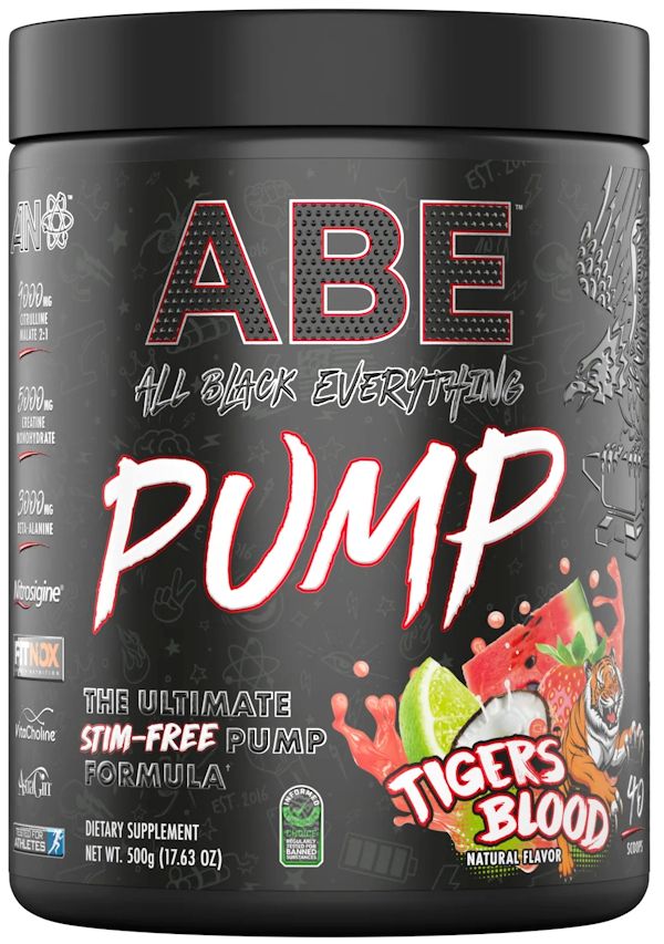 ABE Pump Stim-Free Pre-Workout blood