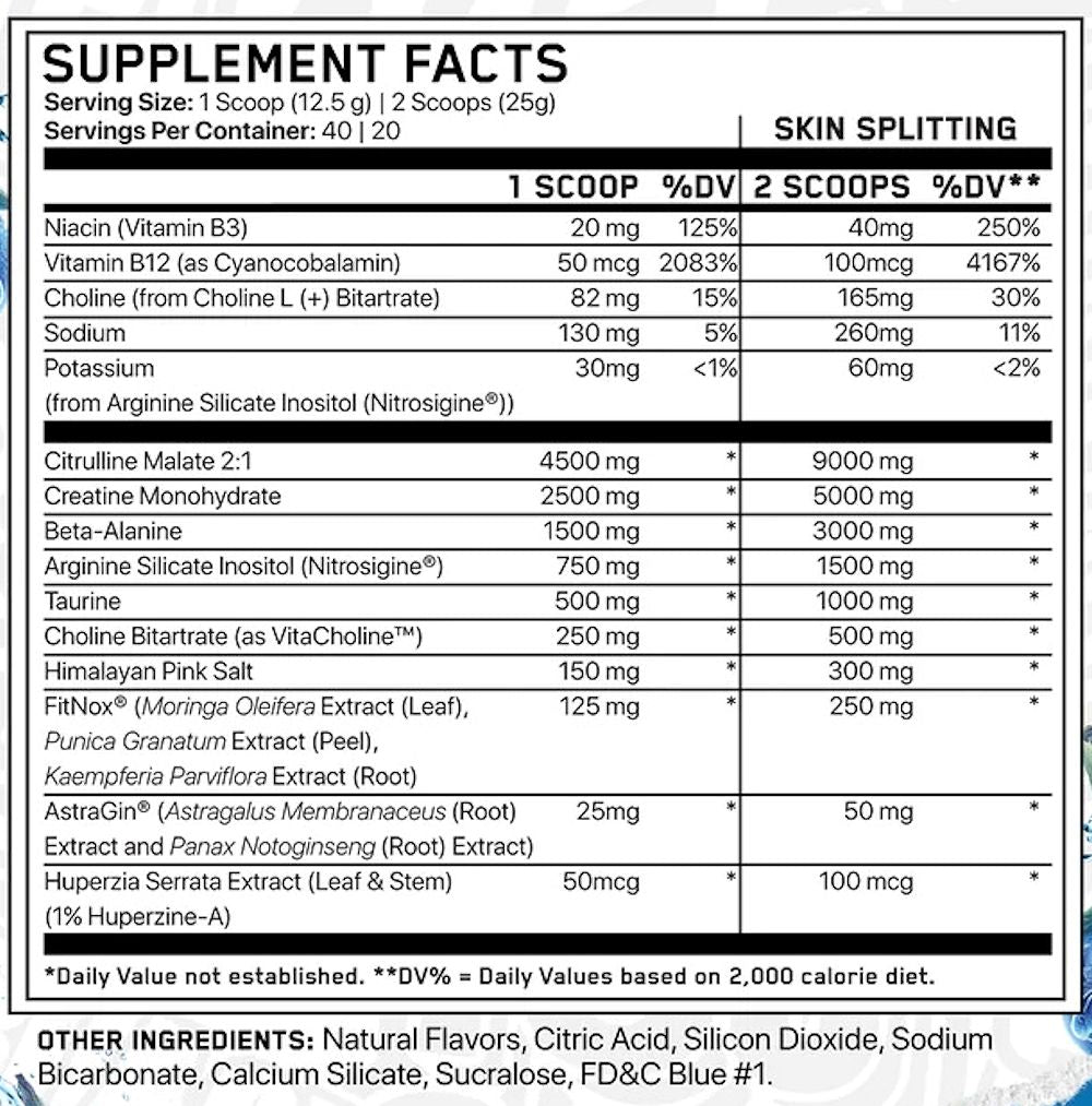 ABE Pump Pre-Workout Non-Stim fact