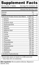 Metabolic Nutrition Amino 4500 1500mg fact