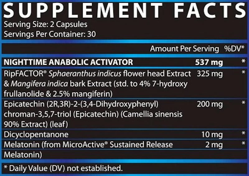 Nutrex Research Anabol Nighttime facts
