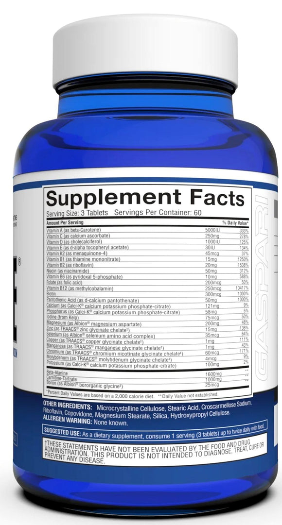 Gaspari Nutrition Anavite 180 tabs back
