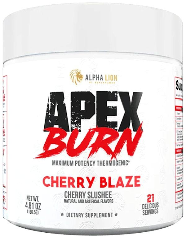 Alpha Lion Apex Burn Thermogenic Fat Burner Powder 21 Servings cherry