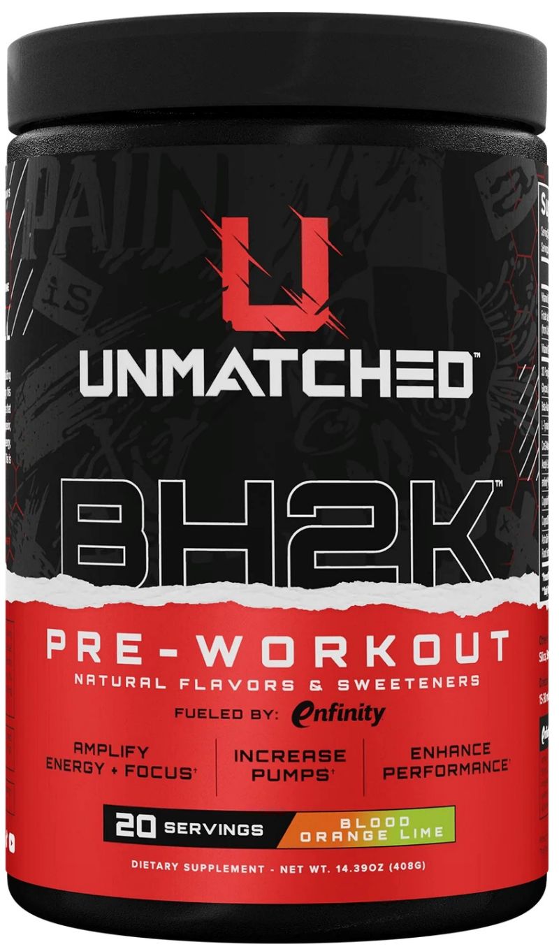 Unmatched Supps BH2K Pre Workout lemon
