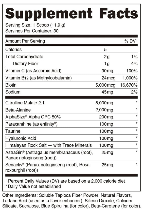Babe Pre-Workout by Buck-up fact