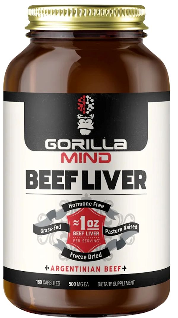 Gorilla Mind Beef Liver 180 Capsules amino