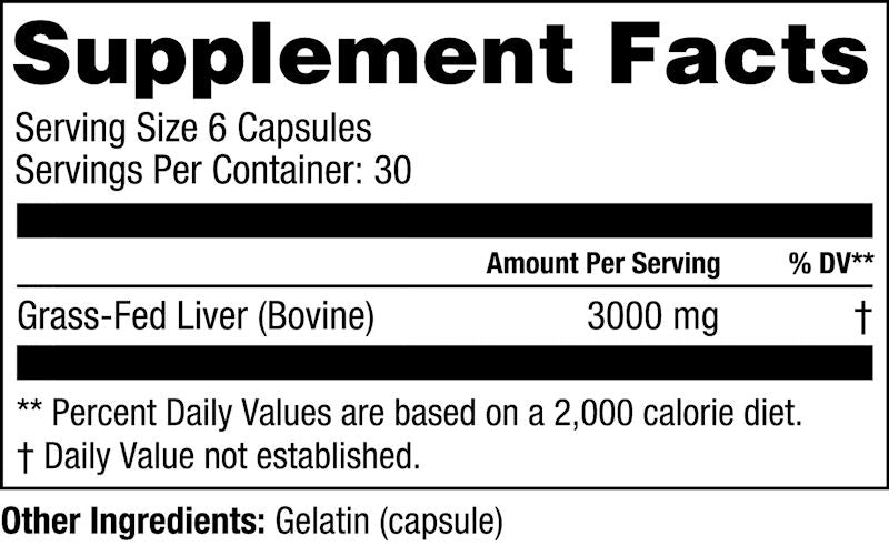 Gorilla Mind Beef Liver 180 Capsules amino fact