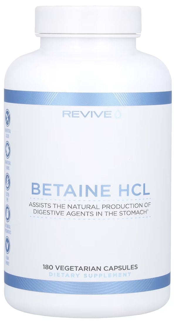 Revive MD Betaine HCL 180 Veg Capsules