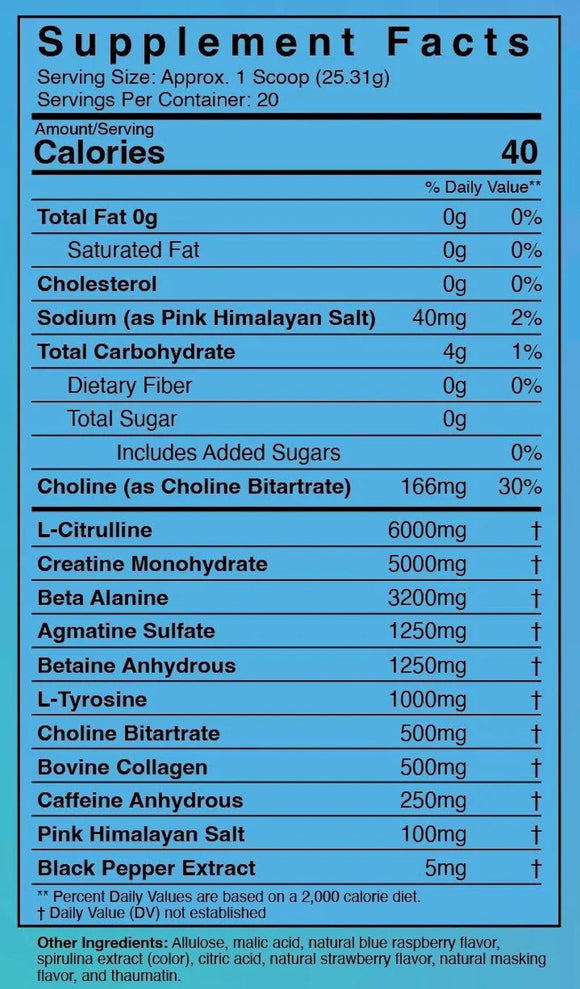 BullFit Bodacious Pre-Workout facts