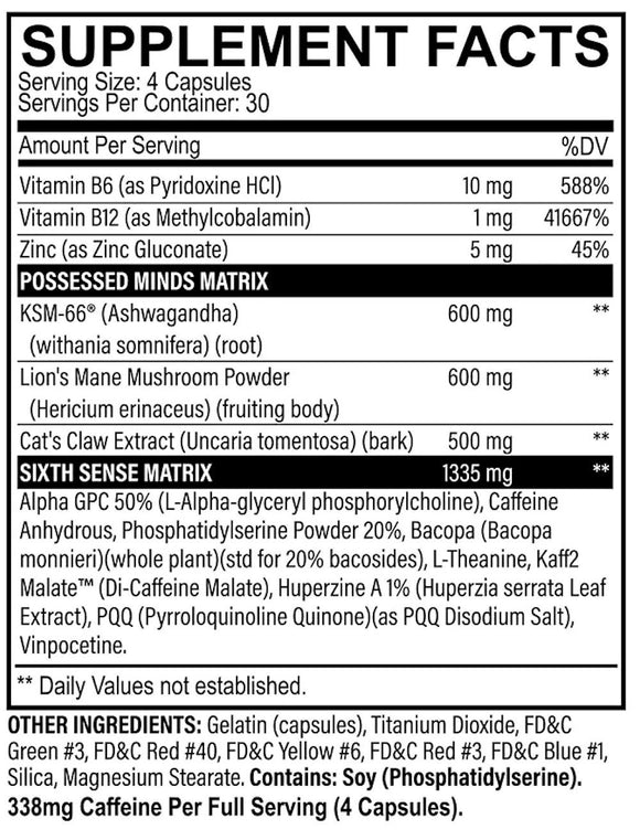 Black Magic Supply Brain Waves Focus Formula 120 Capsules