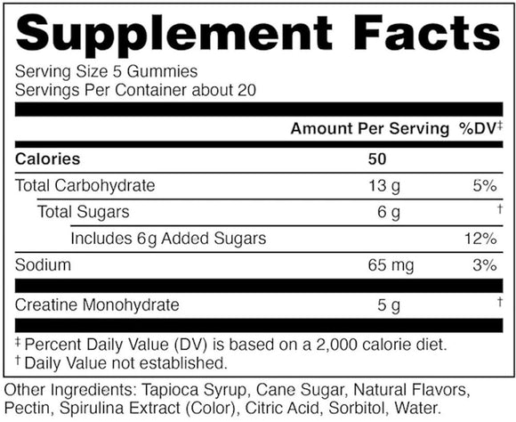 Bucked Up Creatine Gummies 24 Servings