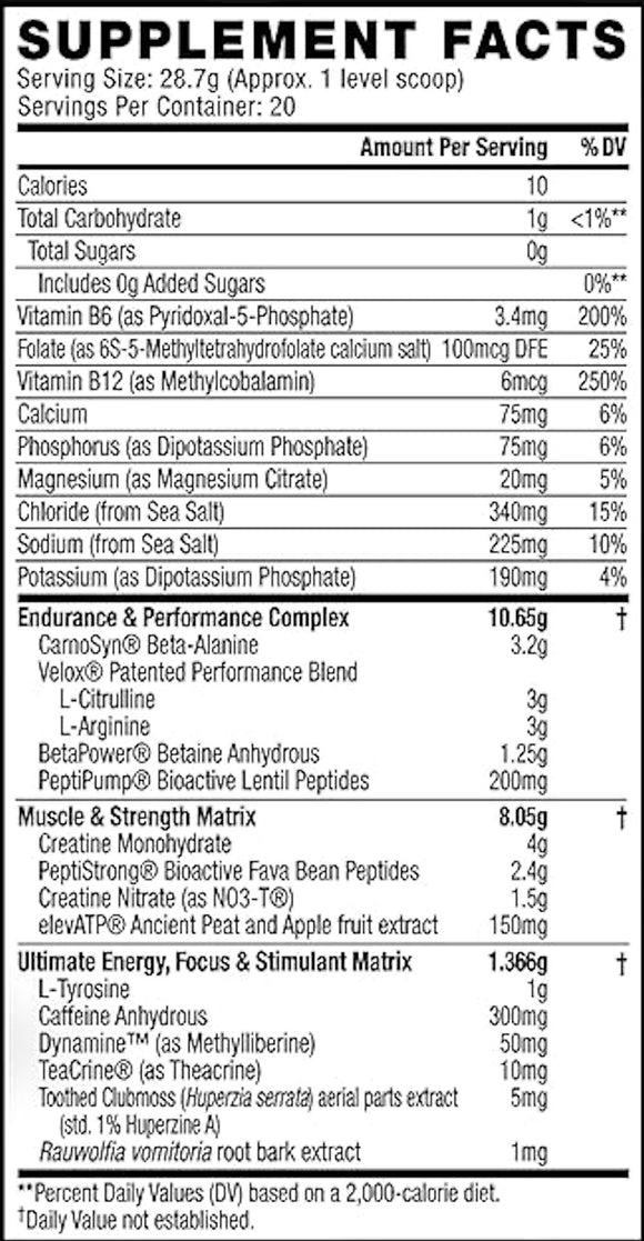 Cellucor C4 Ultimate Strength Pre-Workout fact
