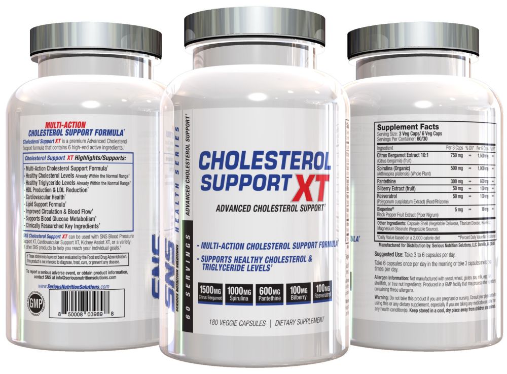 Cholesterol Support XT Serious Nutrition Solutions bottle