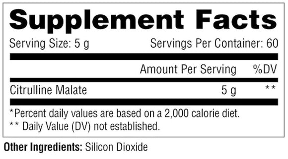 Metabolic Nutrition Citrulline 300g facts