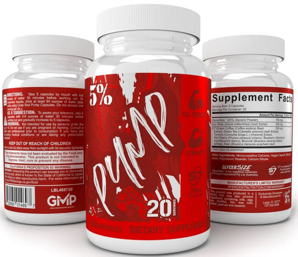 5% Nutrition Code Red Pump Capsules group
