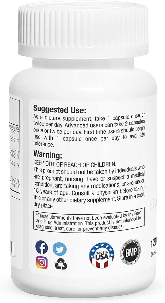 Gorilla Mind Cortisol Blocker 120 Capsules back