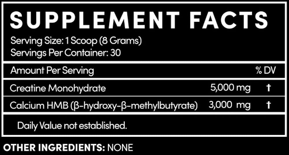 Thentic Creatine Monohydrate + HMB facts