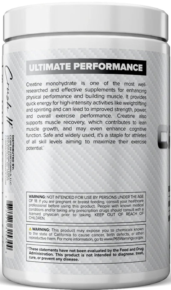 Core Nutritionals Creatine Unflavored 400 gms side