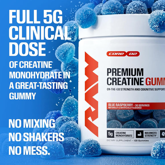 RAW Nutrition, Premium Creatine Gummies
