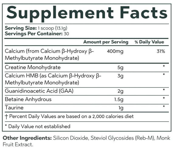 Revive Creatine + HMB 30 Servings fact
