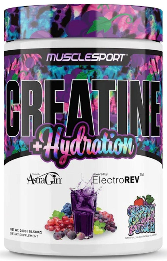 Musclesport Creatine+Hydration Pre-Workout, Muscle Gains