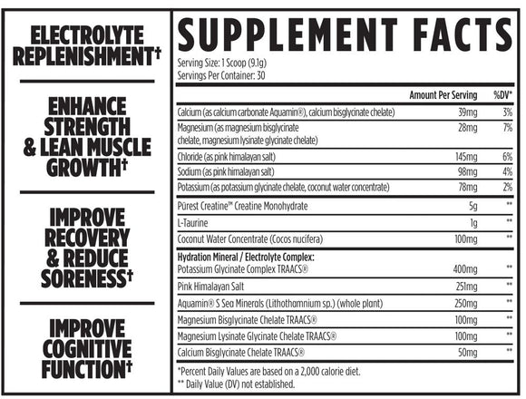 VMI Sports Creatine + Hydration facts