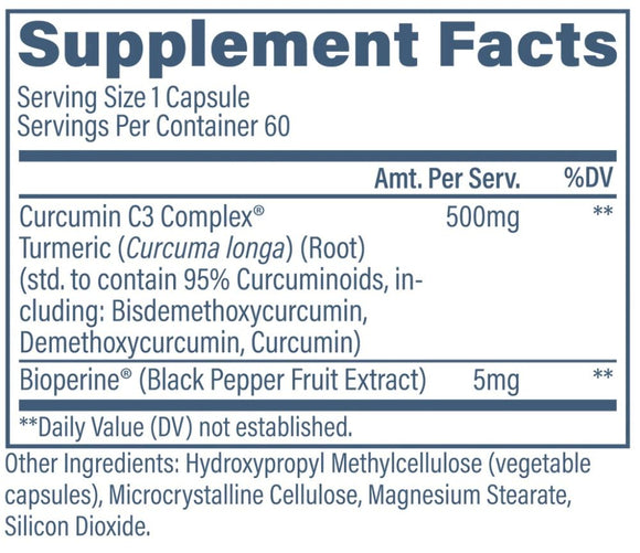 Revive Curcumin C3 Complex facts