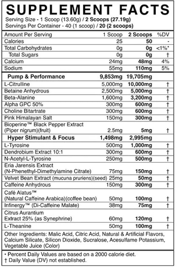 BlackMarket Labs DEFY High-Stimulant Pre-workout fact