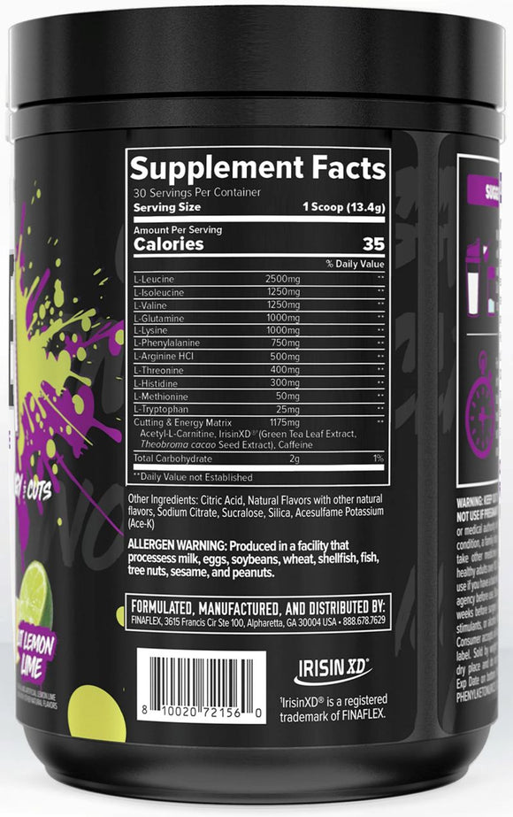 FinaFlex EAA Hardcore Plus Fat Burner back
