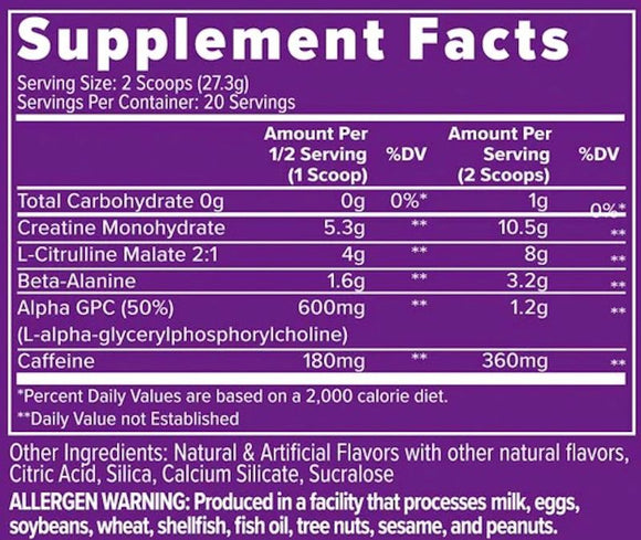 Finaflex Engage Pre Workout fact