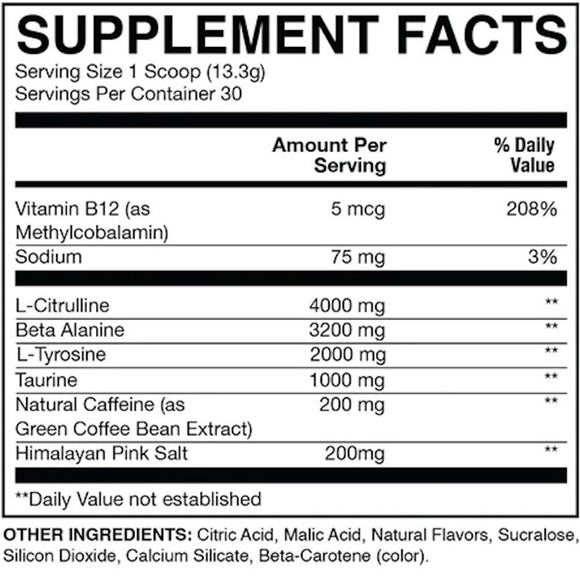 Raw Essential Pre-Workout fact