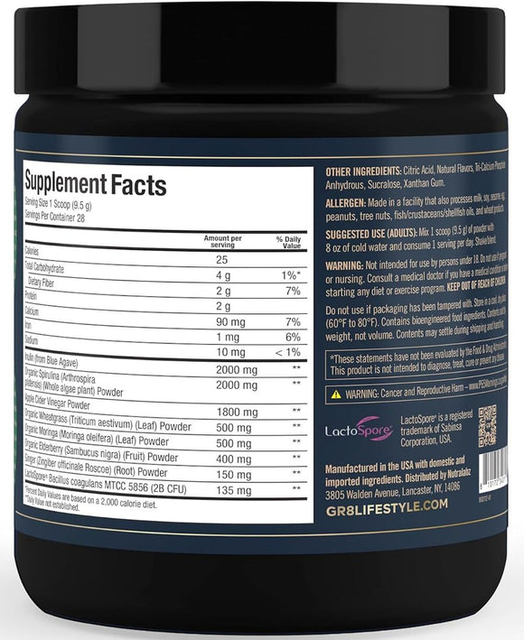 GR8 Lifestyle Activ8 Gut Health fact