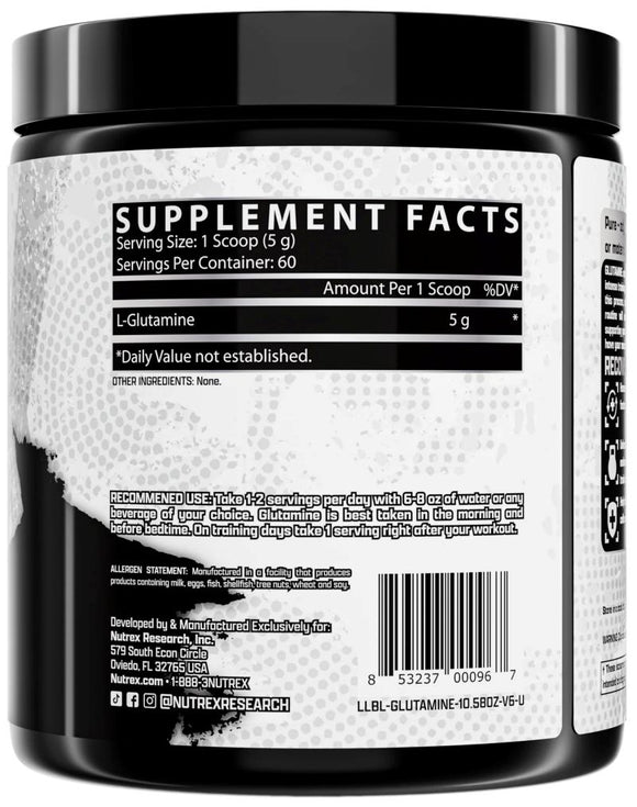Nutrex Glutamine back