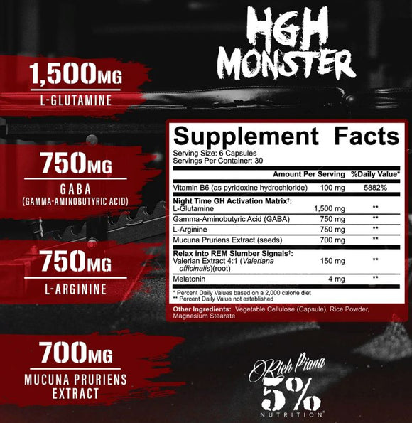 5% Nutrition HGH Monster fact