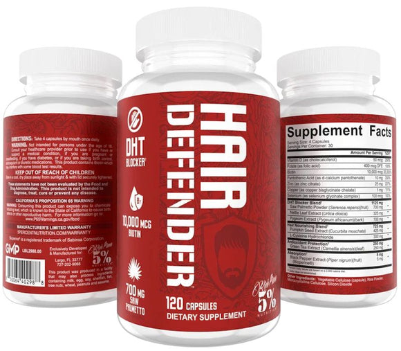5% Nutrition Hair Defender hair and scalp from within bottles
