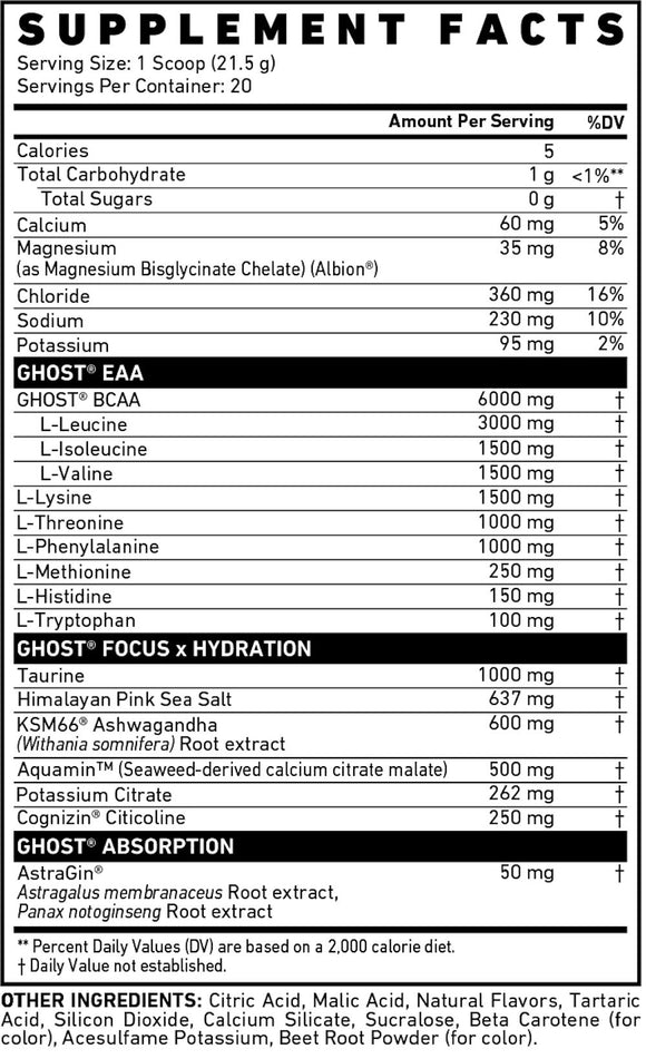 Ghost Intra EAA - BCAA  fact
