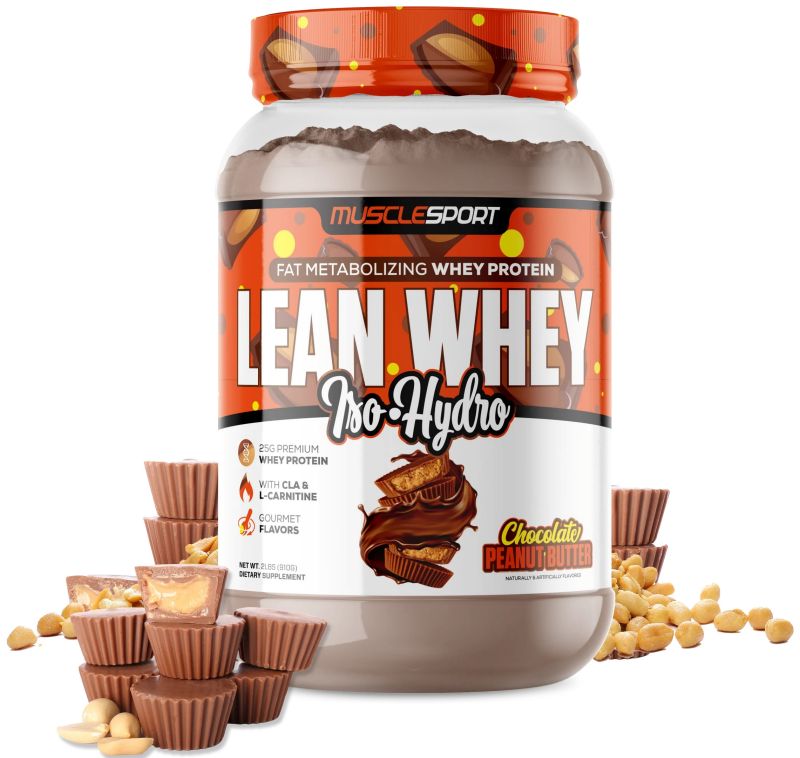 MuscleSport Lean Whey Iso-Hydro Vanilla Ice Cream 2 lbs