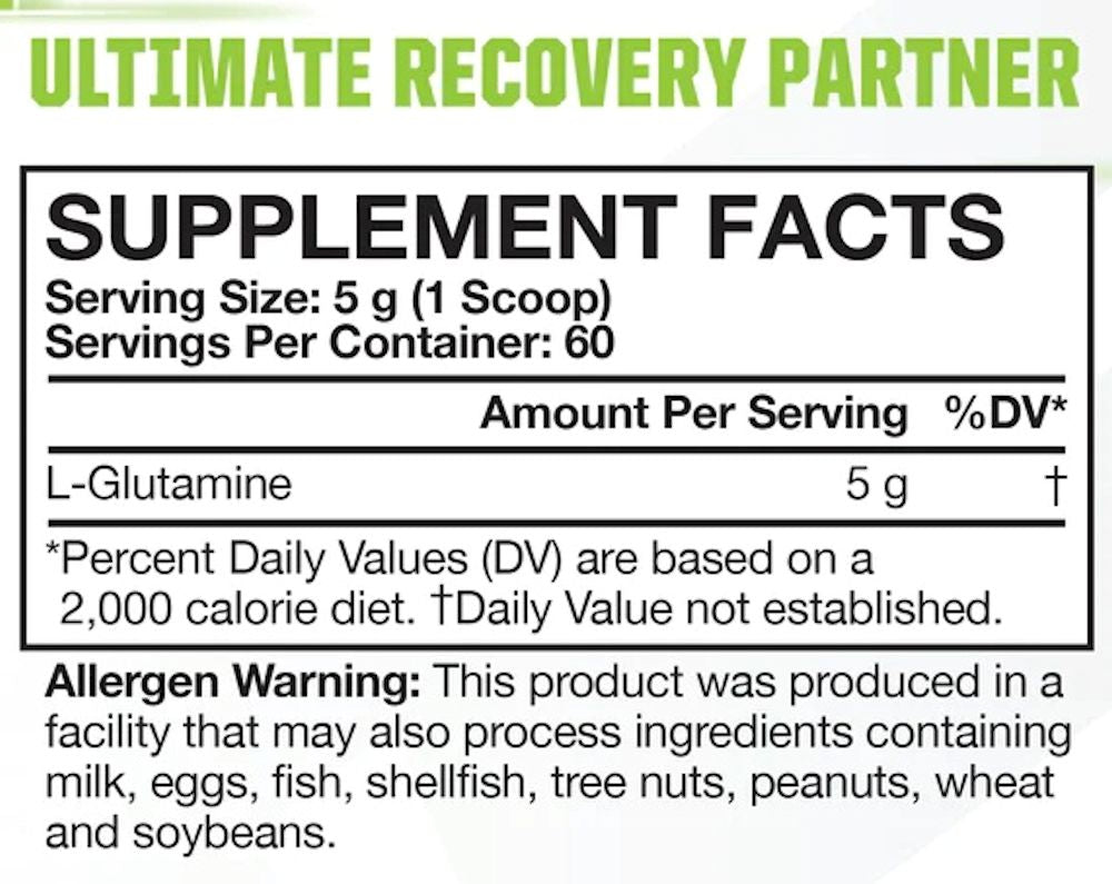 Glutamine MusclePharm facts