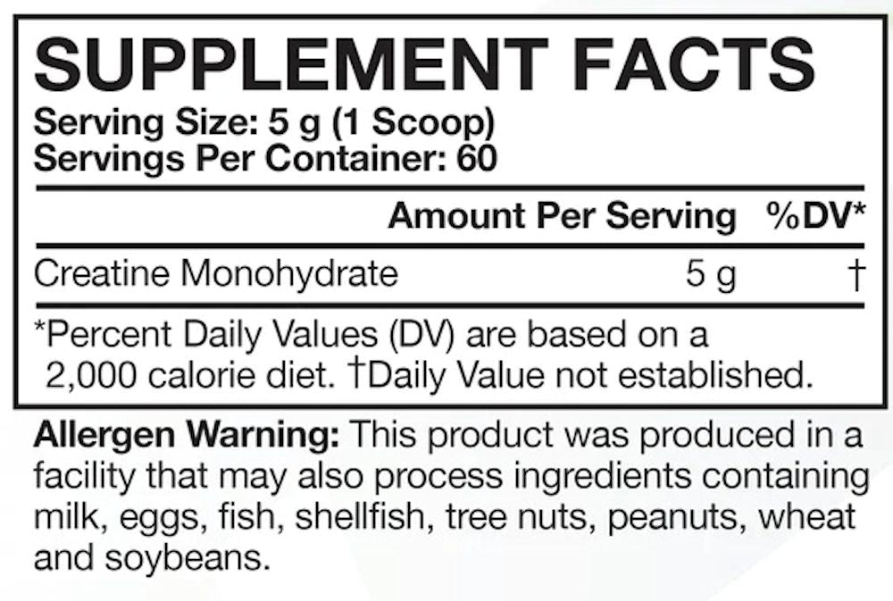 MusclePharm Creatine Essentials fact