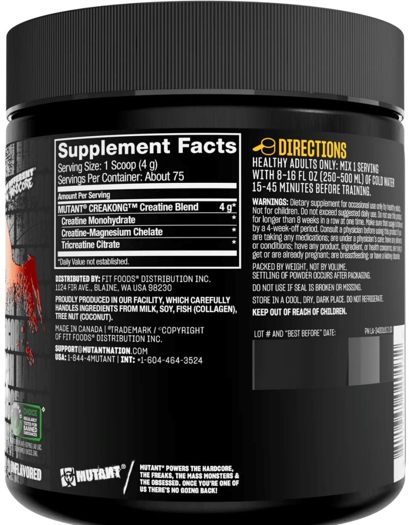 Mutant Creakong 75 Servings 