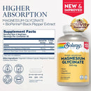 Solaray Magnesium Glycinate 120ct fact banner