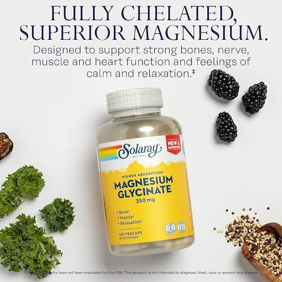 Solaray Magnesium Glycinate 120ct banner