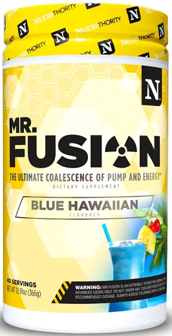 Mr. Fusion Pre-Workout Nutrithority 40 servings blue