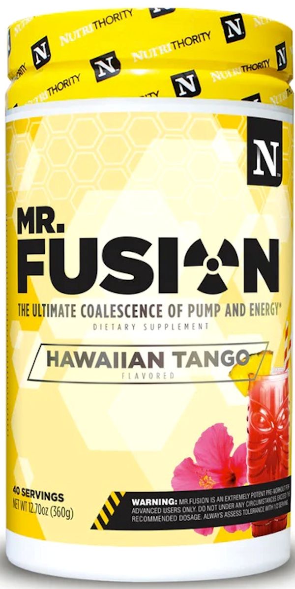 Mr. Fusion Pre-Workout Nutrithority 40 servings straw