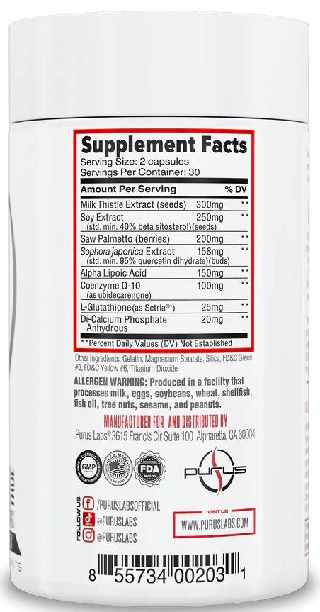 Purus Labs Organ Shield 60 Capsules liver fact