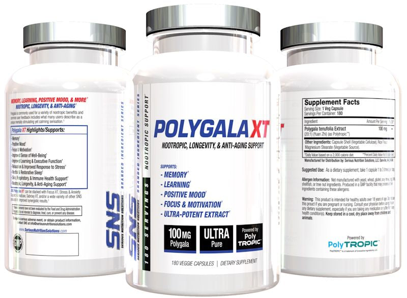 Serious Nutrition Solutions Polygala XT 180 Caps bottle