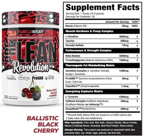 MuscleSport PreLean Revolution, High Stim, Pre-Workout, 30 Servings