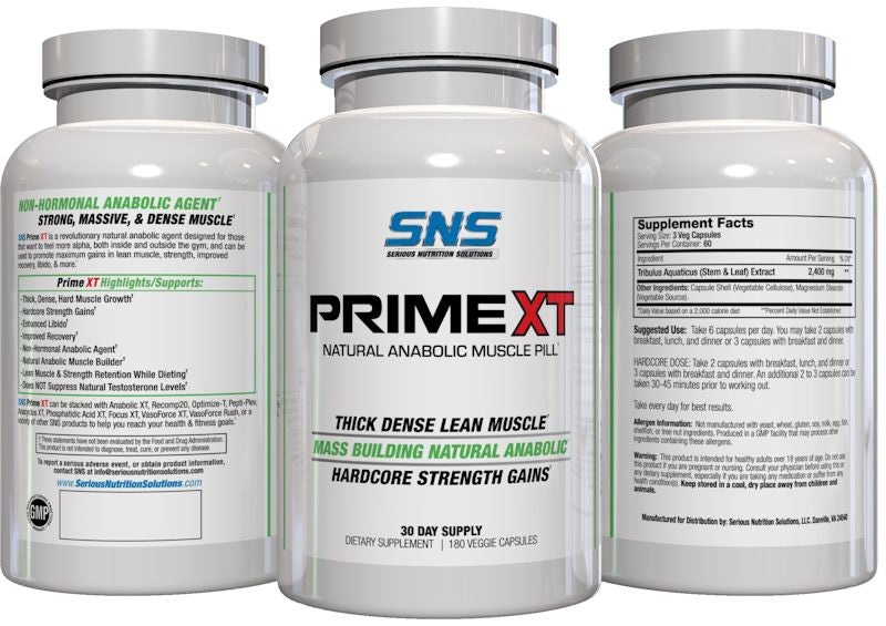 Serious Nutrition Solutions Prime XT 180 Caps bottle